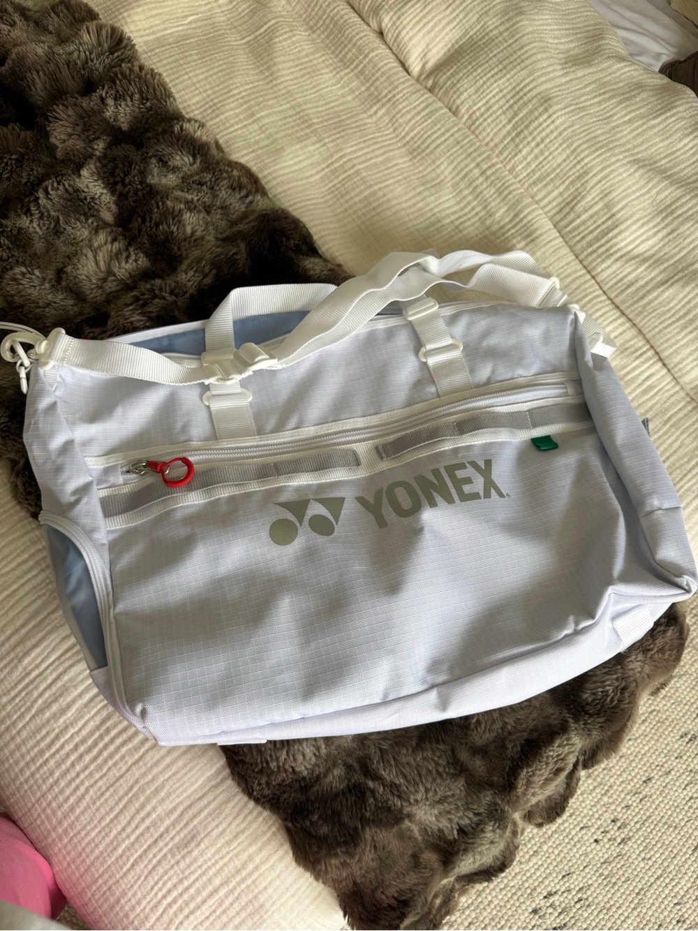 Yonex White Sports Tote Bag